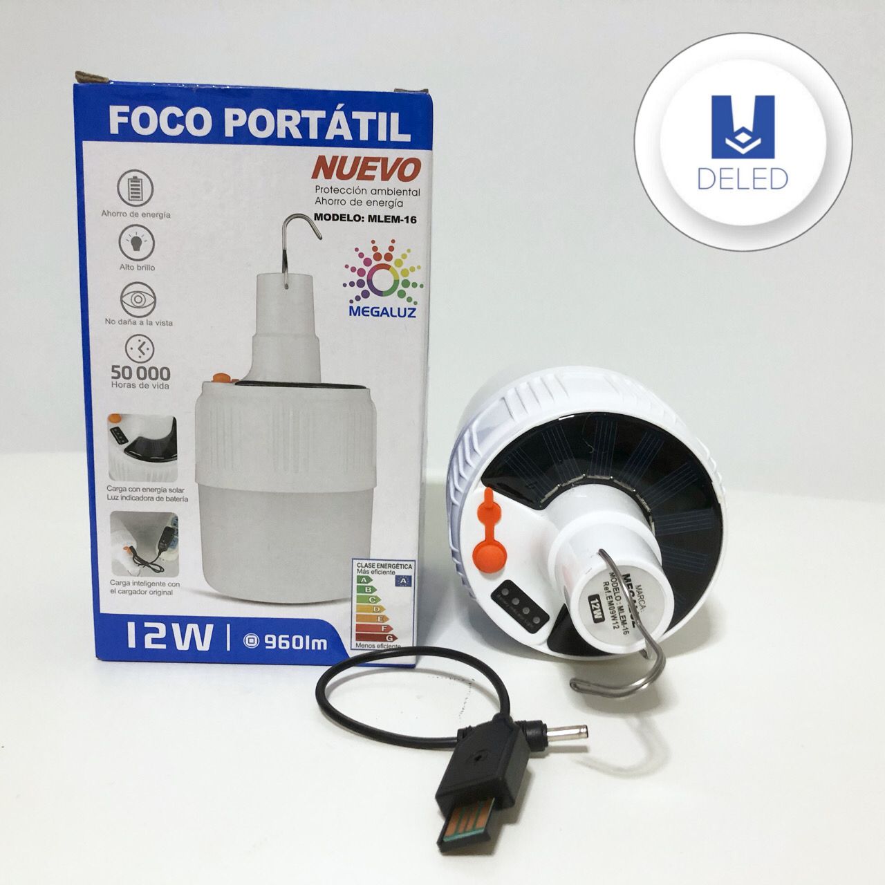 Foco LED Portátil 12w Recargable MEGALUZ MLEM-16 – DELED