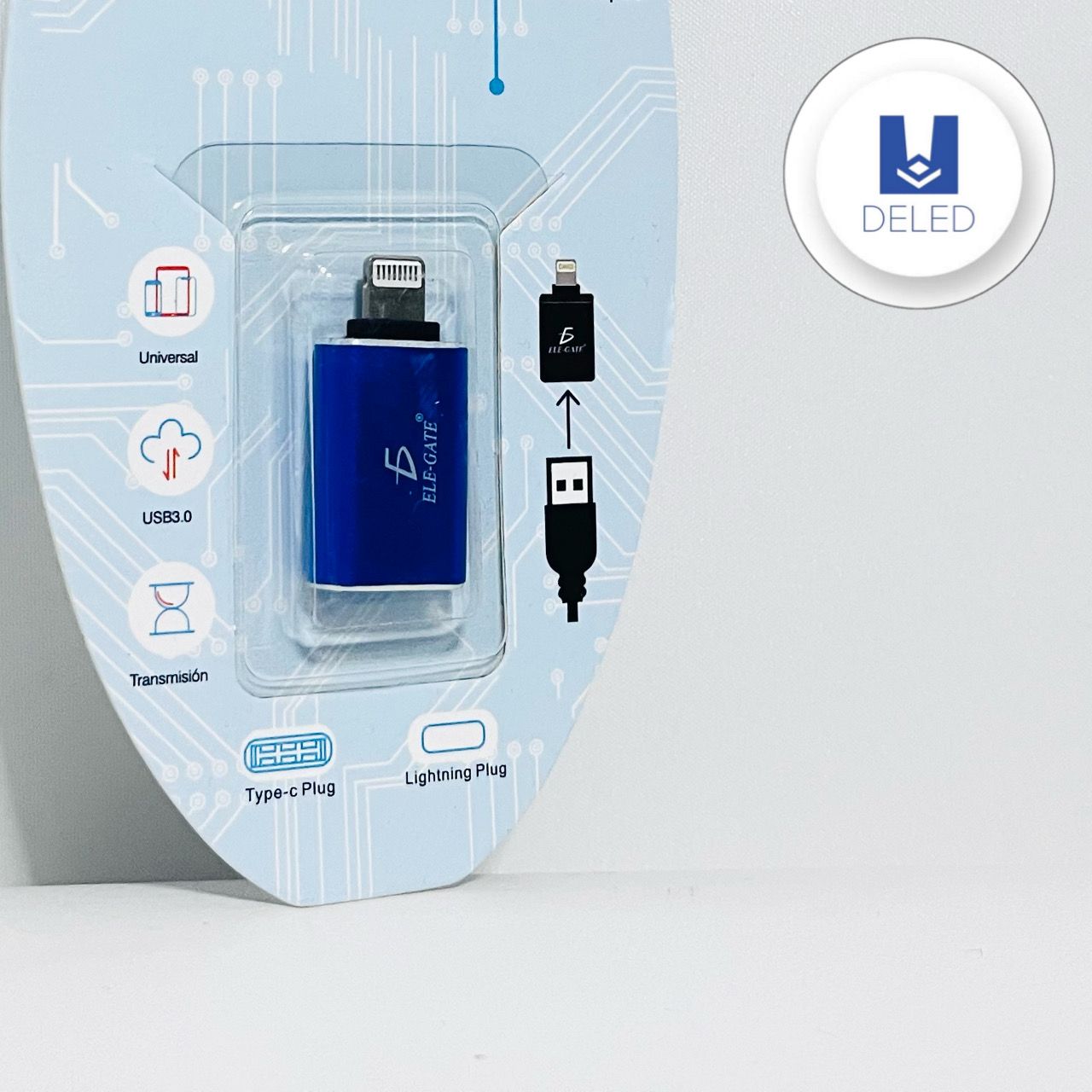Adaptador USB-Lightning para iPhone ELE-GATE USB.LIGHTNING – DELED  Electronica y Accesorios