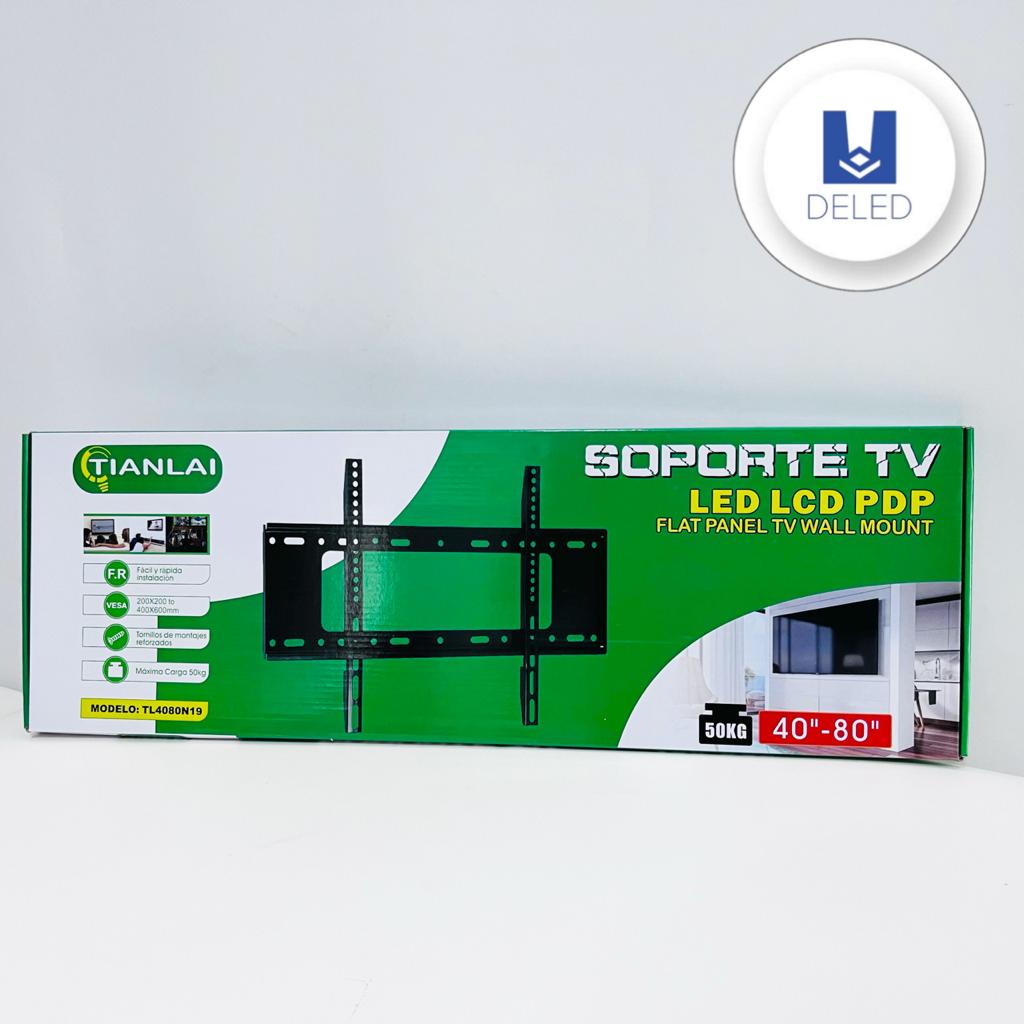 Soporte de Pantalla / Soporte de TV Fijo Ajustable 40-80 Pulgadas TIAN –  DELED Electronica y Accesorios