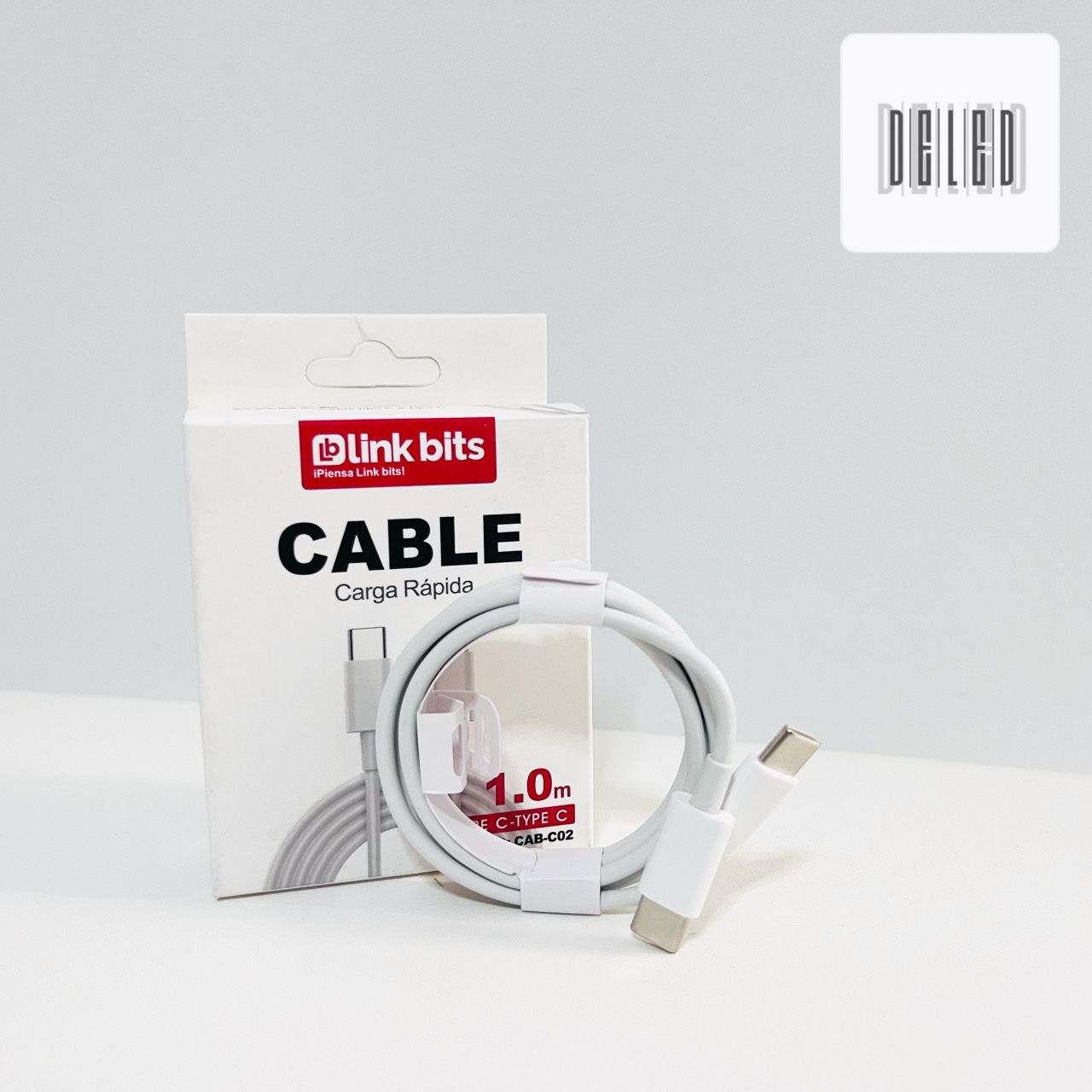 Cable Cargador TURBO USB-C a USB-C 1 Metro LINK BITS CAB-C02