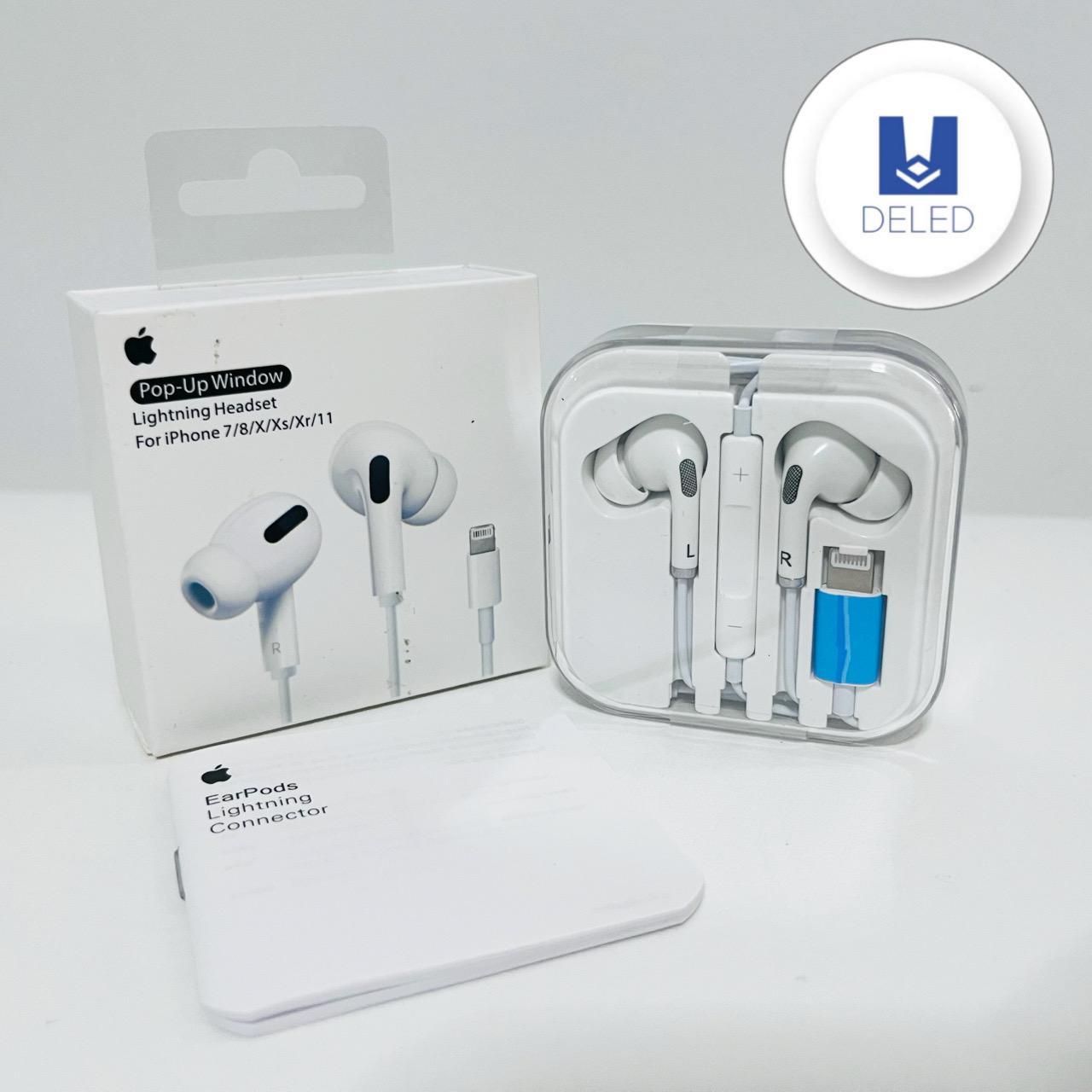 Audífonos Auriculares Manos Libres Entrada Lightning para iPhone EarPo –  DELED Electronica y Accesorios