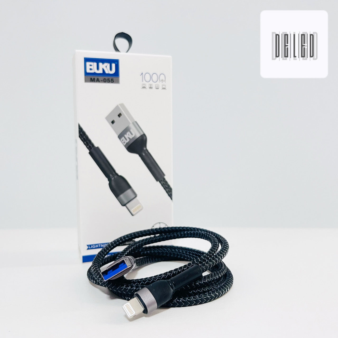 Cable Cargador USB Lightning para iPhone 1 Metro 2.4A BUKU MA-055