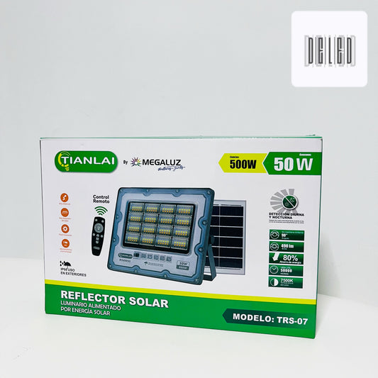 Reflector LED / Lámpara LED Solar 50w con Panel Solar Externo TIANLAI TRS-07