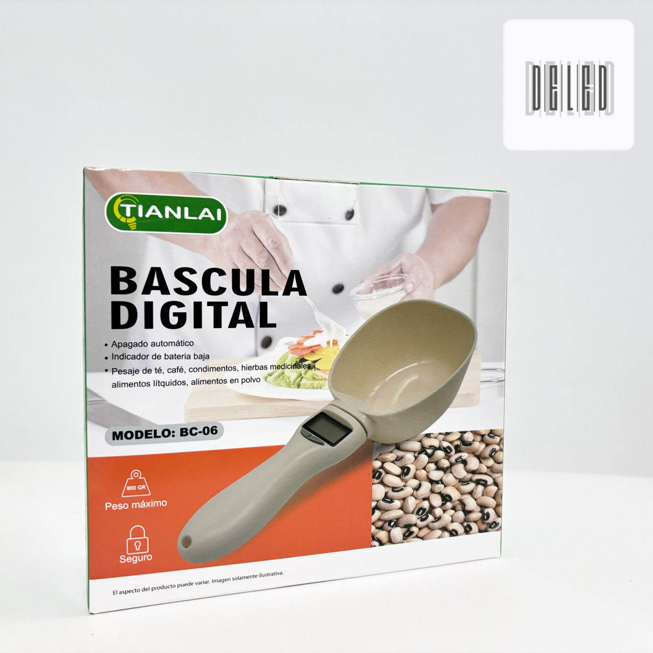 Báscula Digital Gramera Estilo Cucharón (Desde 1g hasta 800g) TIANLAI BC-06