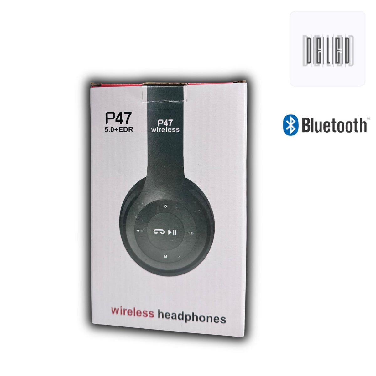 PROMOCION Audífonos Diadema Bluetooth Inalámbricos Recargables Plegables P47 LINK BITS 002825 (Sin Caja)