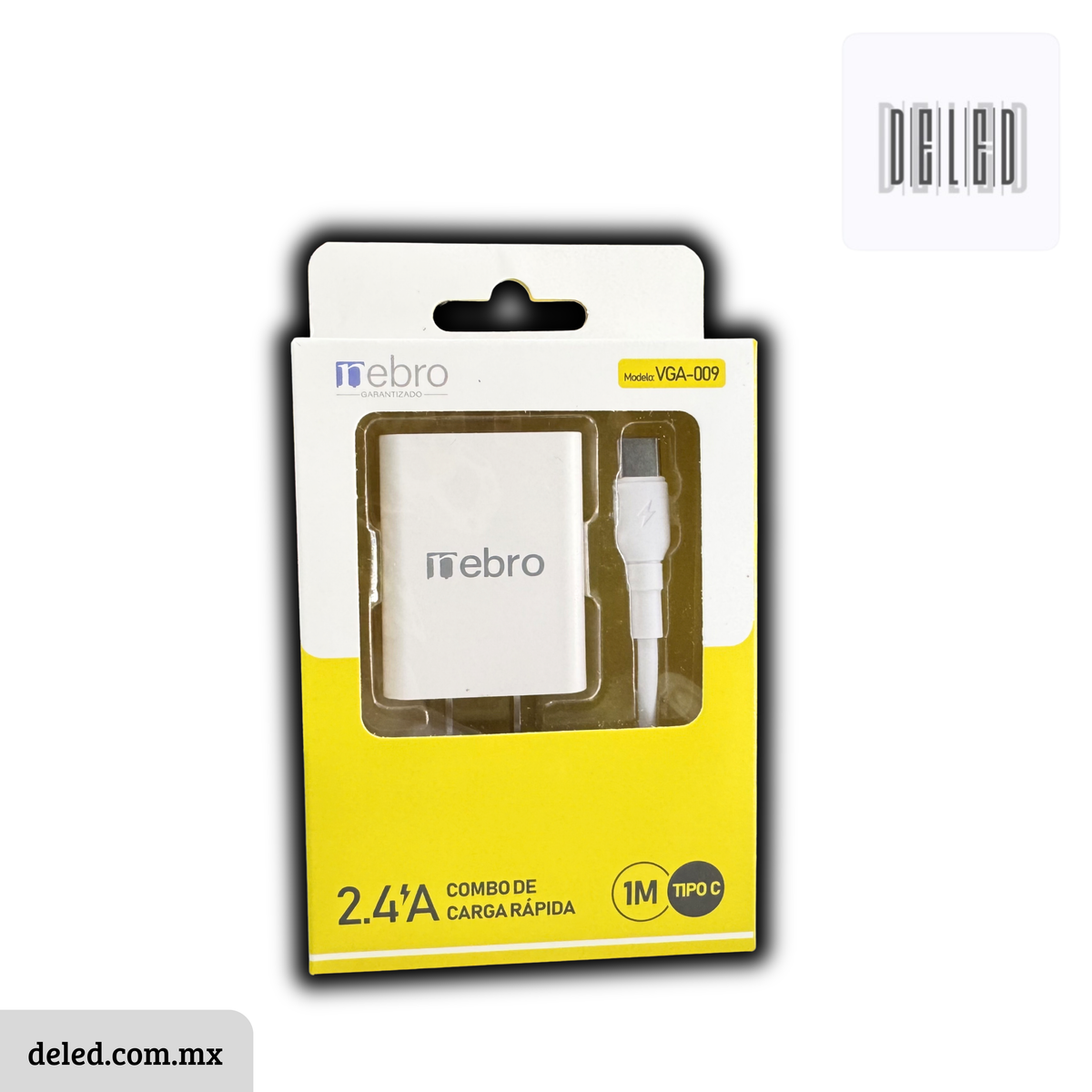Cargador Completo con Cable USB Tipo C 2.4A NEBRO VGA-009