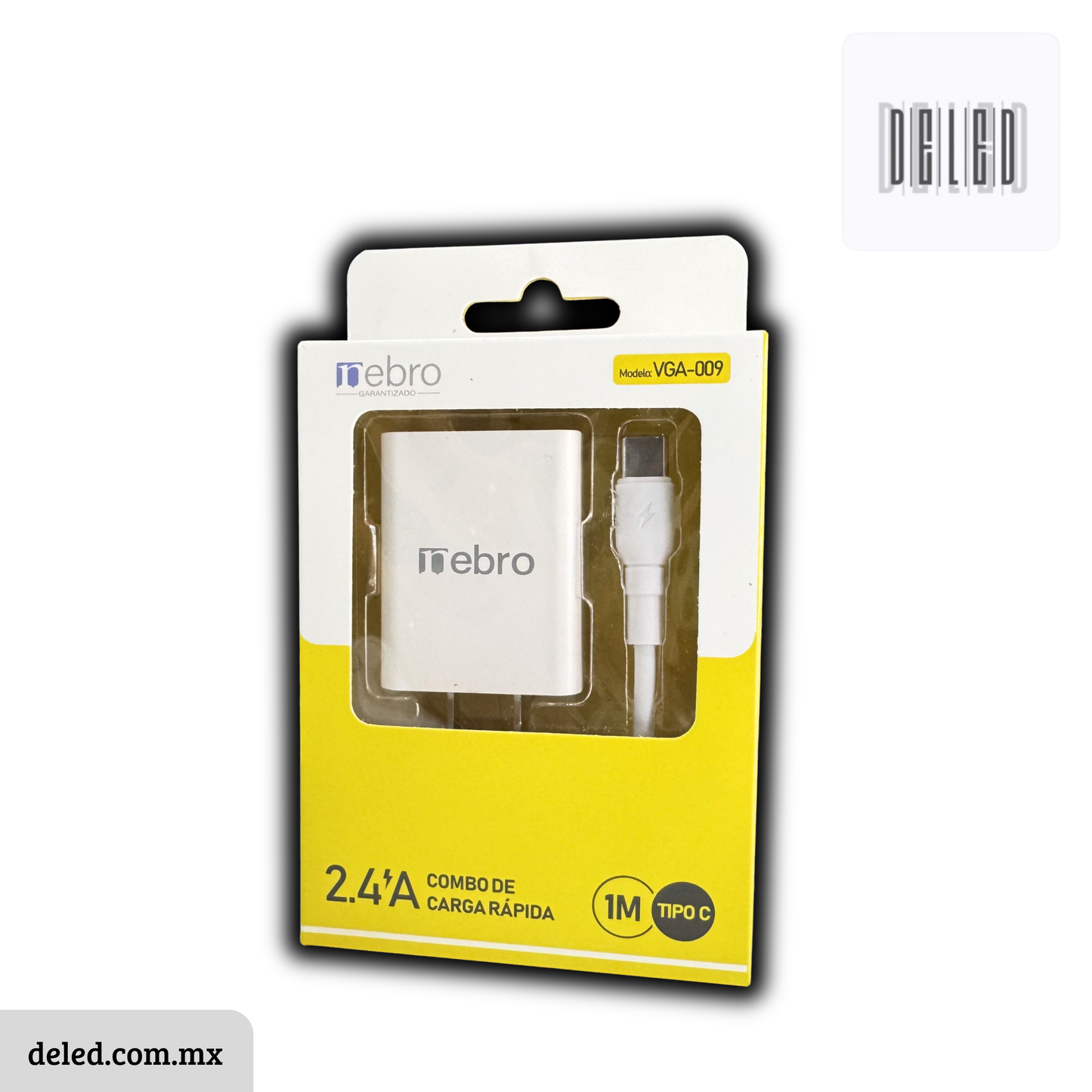 Cargador Completo con Cable USB Tipo C 2.4A NEBRO VGA-009