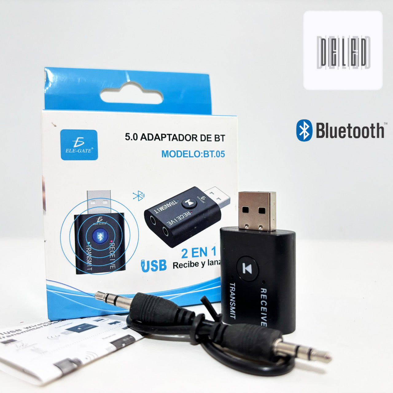 Receptor de Audio / Transmisor de Audio Bluetooth Conexión USB Inalámbrico ELE-GATE BT.05