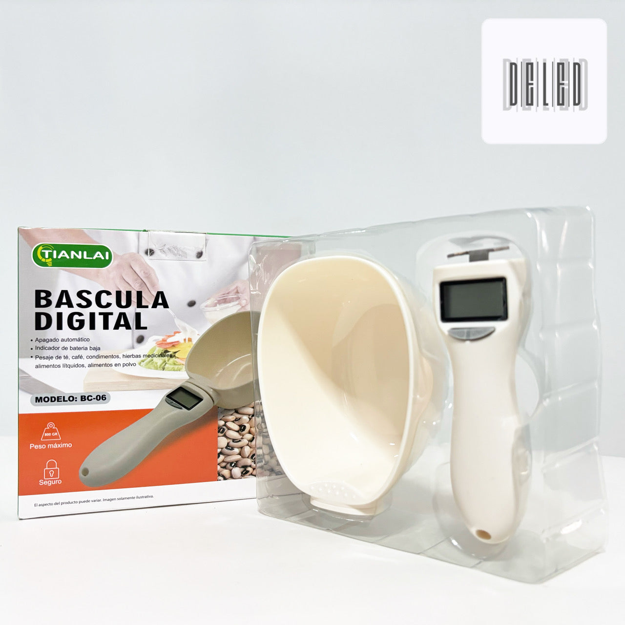 Báscula Digital Gramera Estilo Cucharón (Desde 1g hasta 800g) TIANLAI BC-06