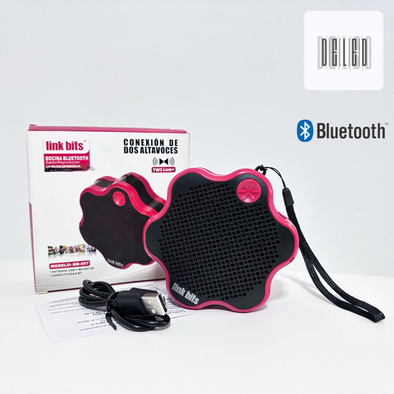 Bocina Bluetooth / Reproductor Bluetooth Inalámbrica Recargable LINK BITS MB-097