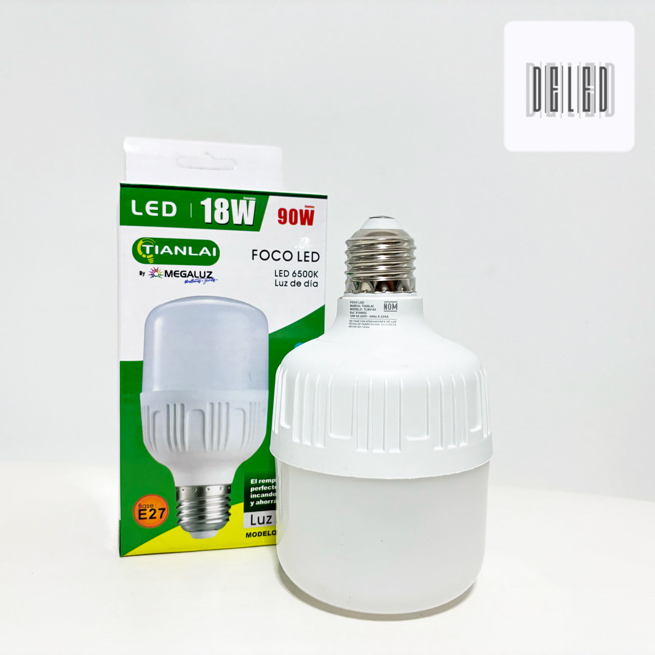 Foco LED Ahorrador 18w Luz Fría Blanca TIANLAI TLBV-03