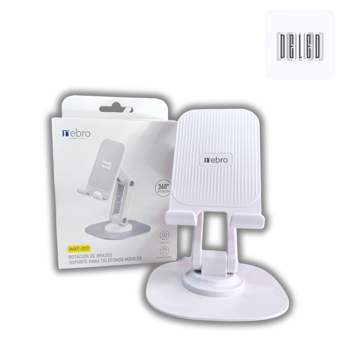 Soporte de Celular con Base Giratoria Retráctil NEBRO WAT-017