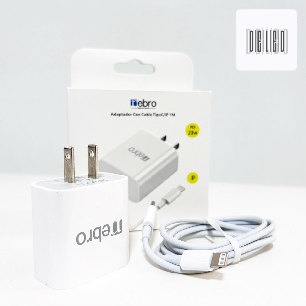 Cargador Completo TURBO con Cable USB-C Lightning 20w Calidad Original NEBRO VGA-002