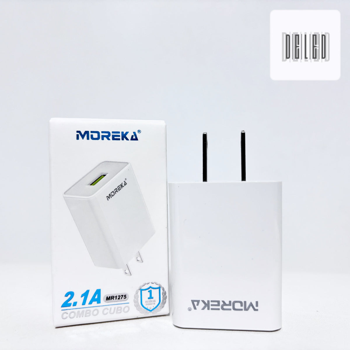 Cubo Cargador / Adaptador de Corriente Entrada USB 2.0A MOREKA MR1275