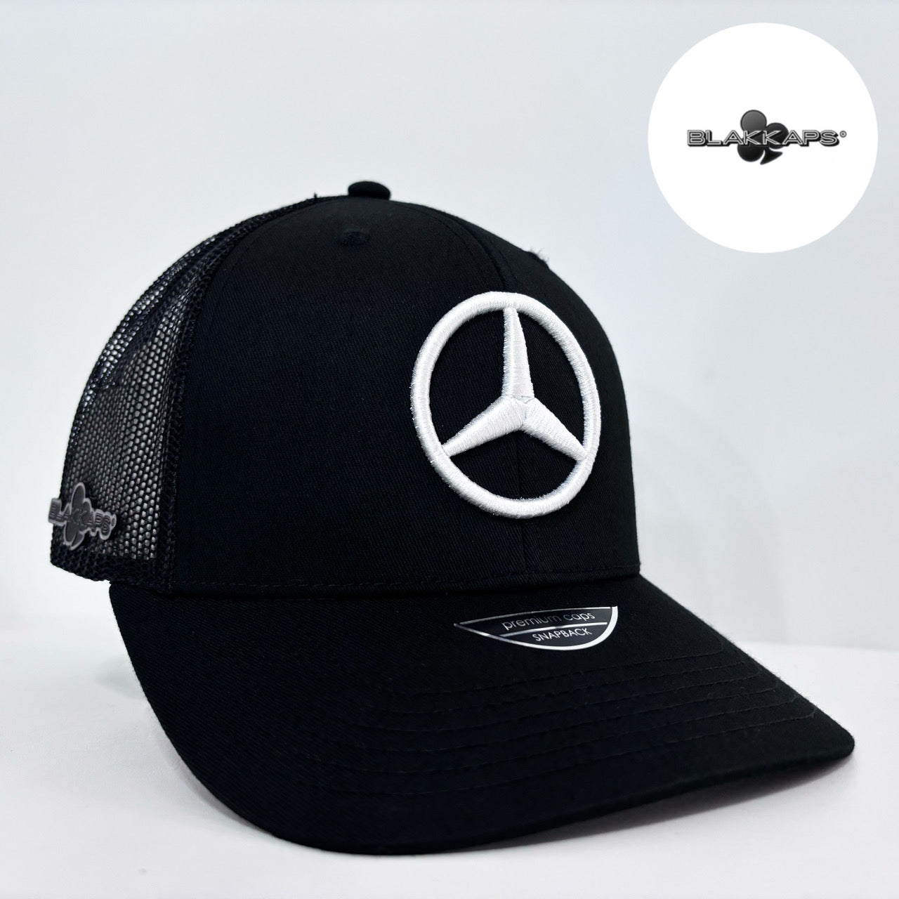 Gorra Negra MERCEDES BENZ Bordada 3D BLAKKAPS®♣️