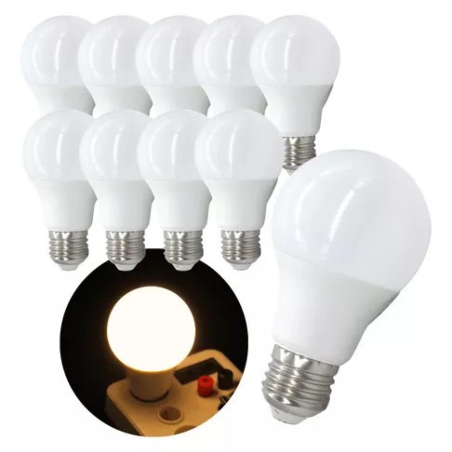 Paquete con 10 Focos LED Ahorradores 10w Luz Fría Blanca TIANLAI TLBM-13