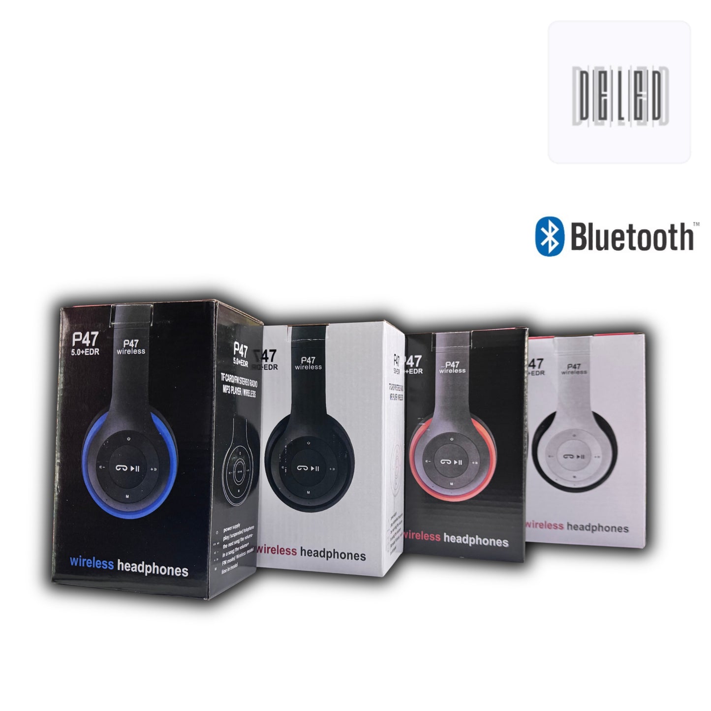 PROMOCION Audífonos Diadema Bluetooth Inalámbricos Recargables Plegables P47 LINK BITS 002825 (Sin Caja)