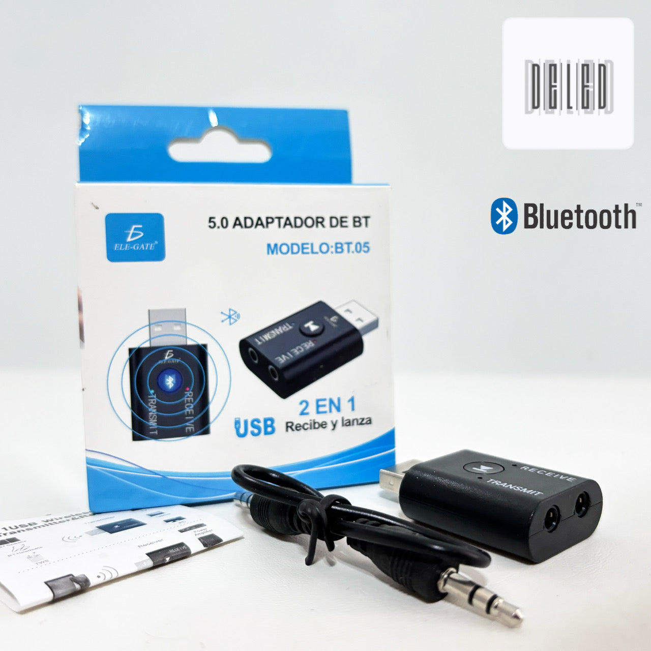 Receptor de Audio / Transmisor de Audio Bluetooth Conexión USB Inalámbrico ELE-GATE BT.05