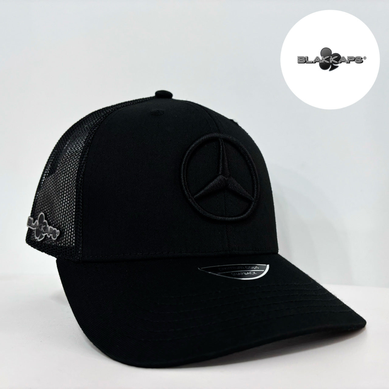 Gorra Negra MERCEDES BENZ Bordada 3D BLAKKAPS®♣️