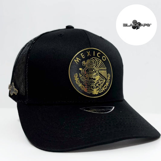 Gorra Negra MEXICO Placa 3D BLAKKAPS®♣️