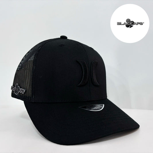 Gorra Negra HURLEY Bordada 3D BLAKKAPS®♣️