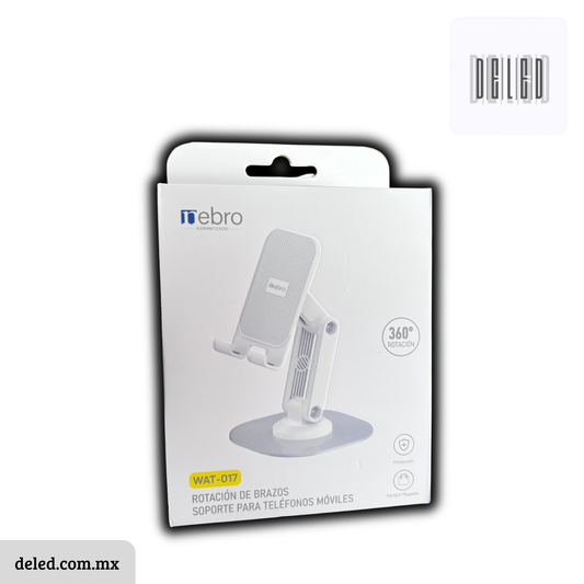 Soporte de Celular con Base Giratoria Retráctil NEBRO WAT-017