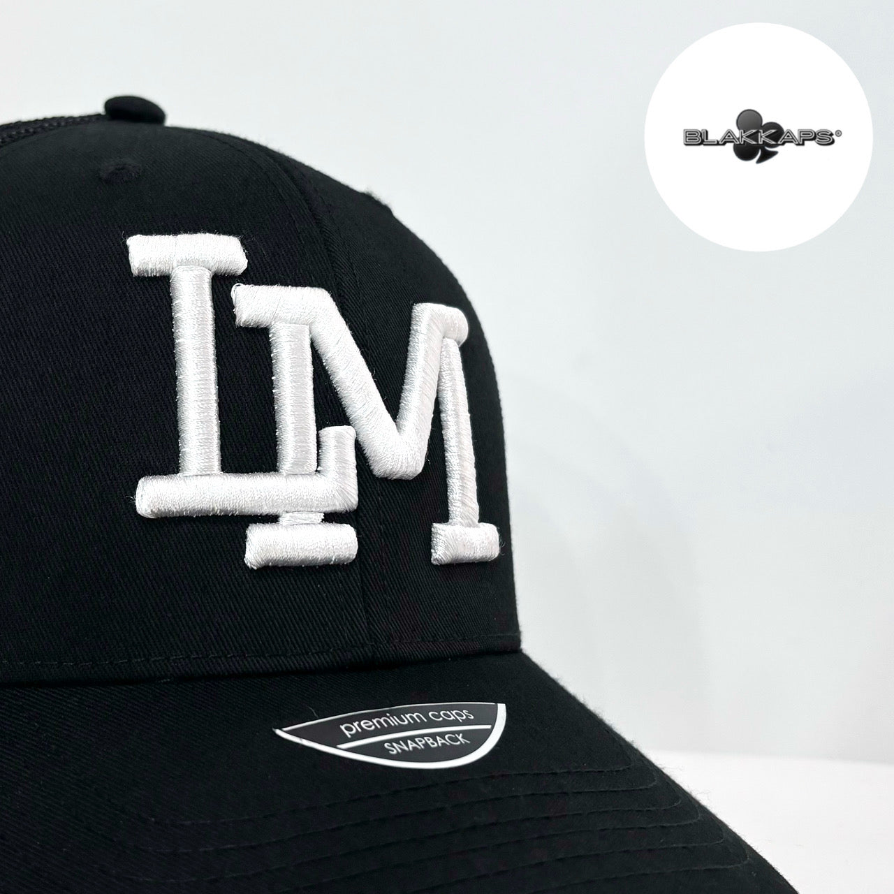 Gorra Negra LM CAÑEROS Bordada 3D BLAKKAPS®♣️