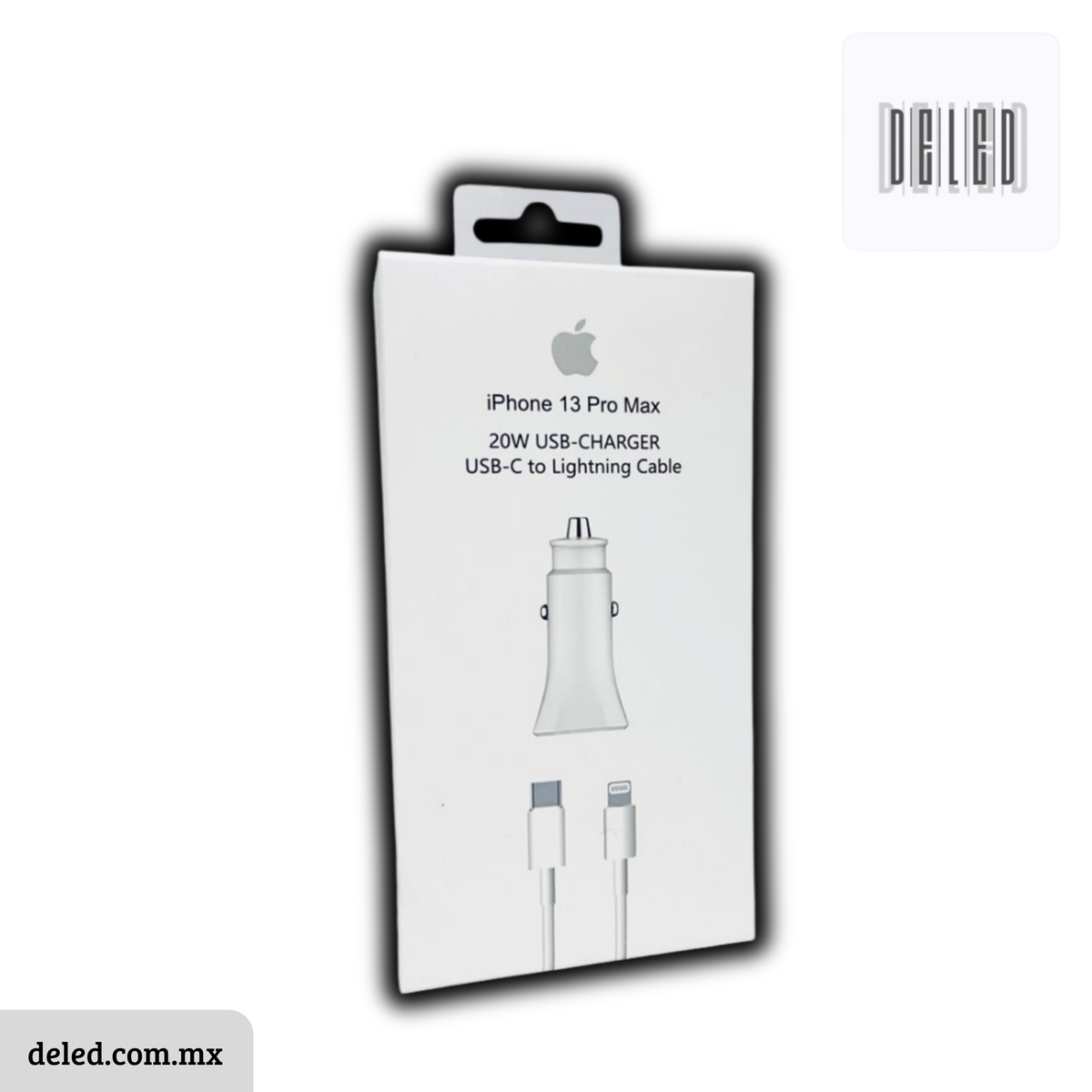 Cargador Completo TURBO para Automóvil 20w con Cable USB-C Lightning Calidad Original APPLE