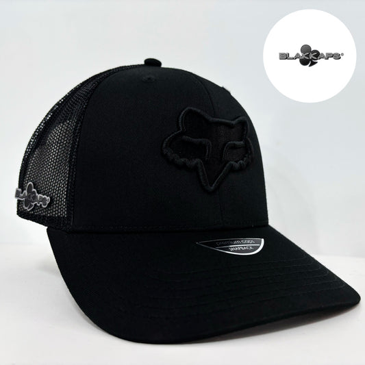 Gorra Negra FOX Bordada 3D BLAKKAPS®♣️