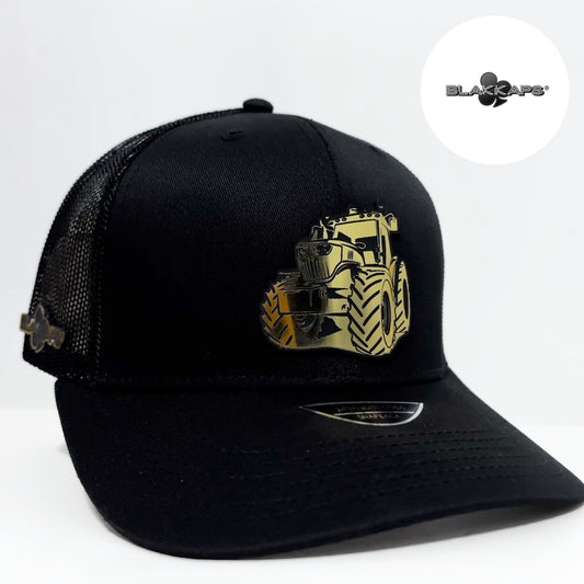 Gorra Negra TRACTOR Placa 3D BLAKKAPS®♣️