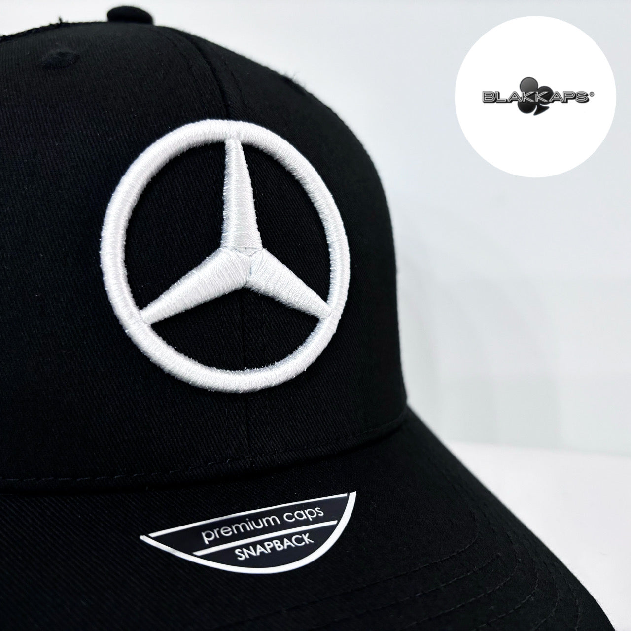 Gorra Negra MERCEDES BENZ Bordada 3D BLAKKAPS®♣️