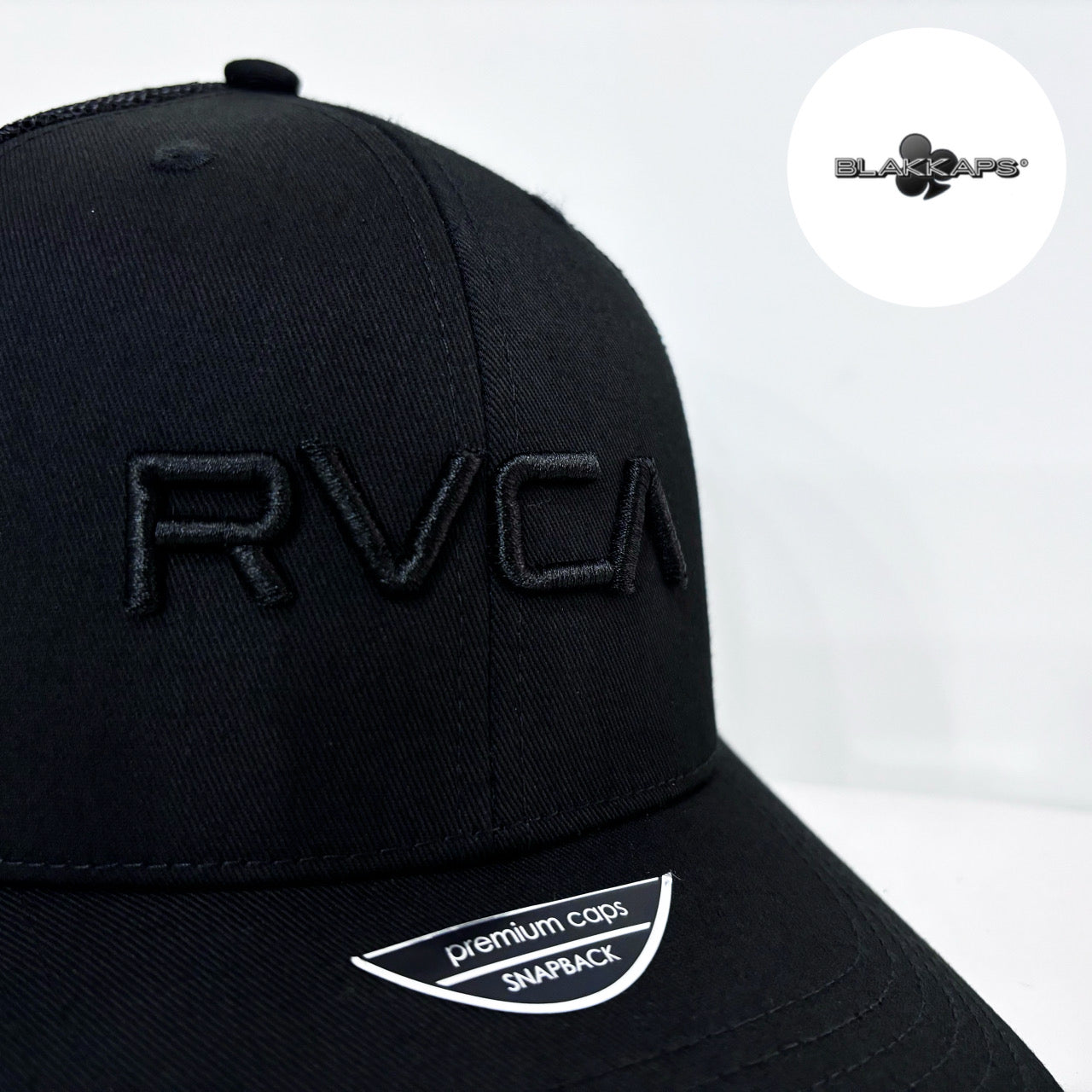 Gorra Negra RVCA Bordada 3D BLAKKAPS®♣️