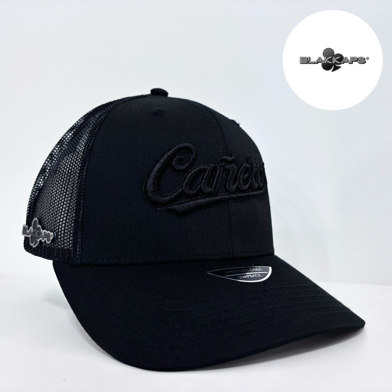 Gorra Negra CAÑEROS LM Bordada 3D BLAKKAPS®♣️