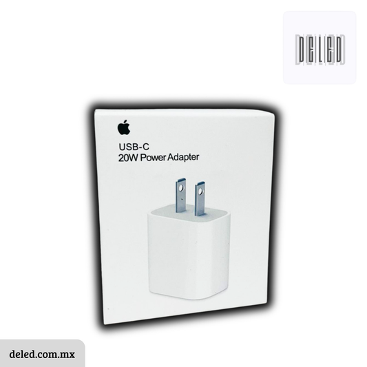 Cubo Cargador / Adaptador de Corriente TURBO Carga Rápida Entrada USB-C 20w Calidad Original APPLE