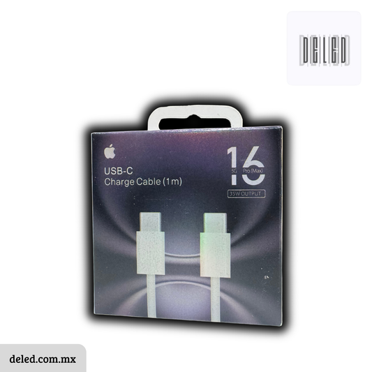 Cable Cargador TURBO USB-C a USB-C para iPhone 1 Metro Calidad Original APPLE