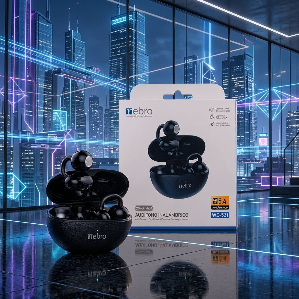 Audífonos Inalámbricos Bluetooth No Intrauditivos Recargables NEBRO WE-521