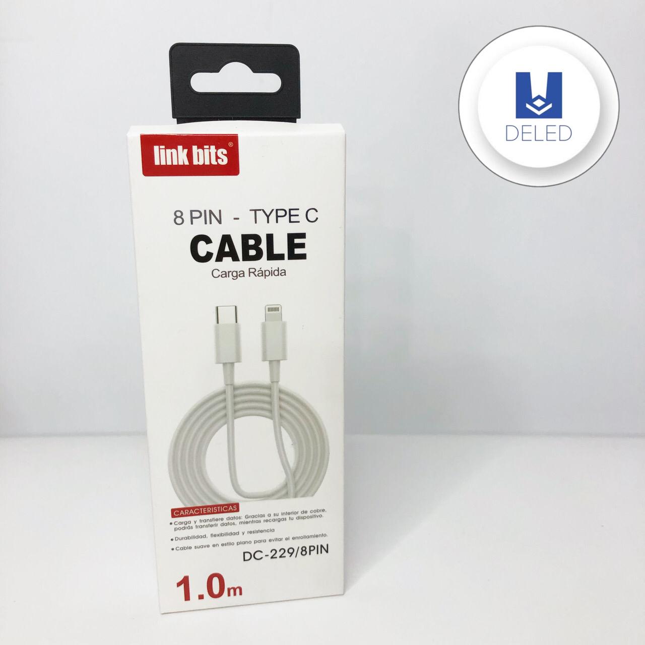 Cable Cargador USB Tipo C a Lightning Carga Rápida para iPhone LINK BI –  DELED Electronica y Accesorios