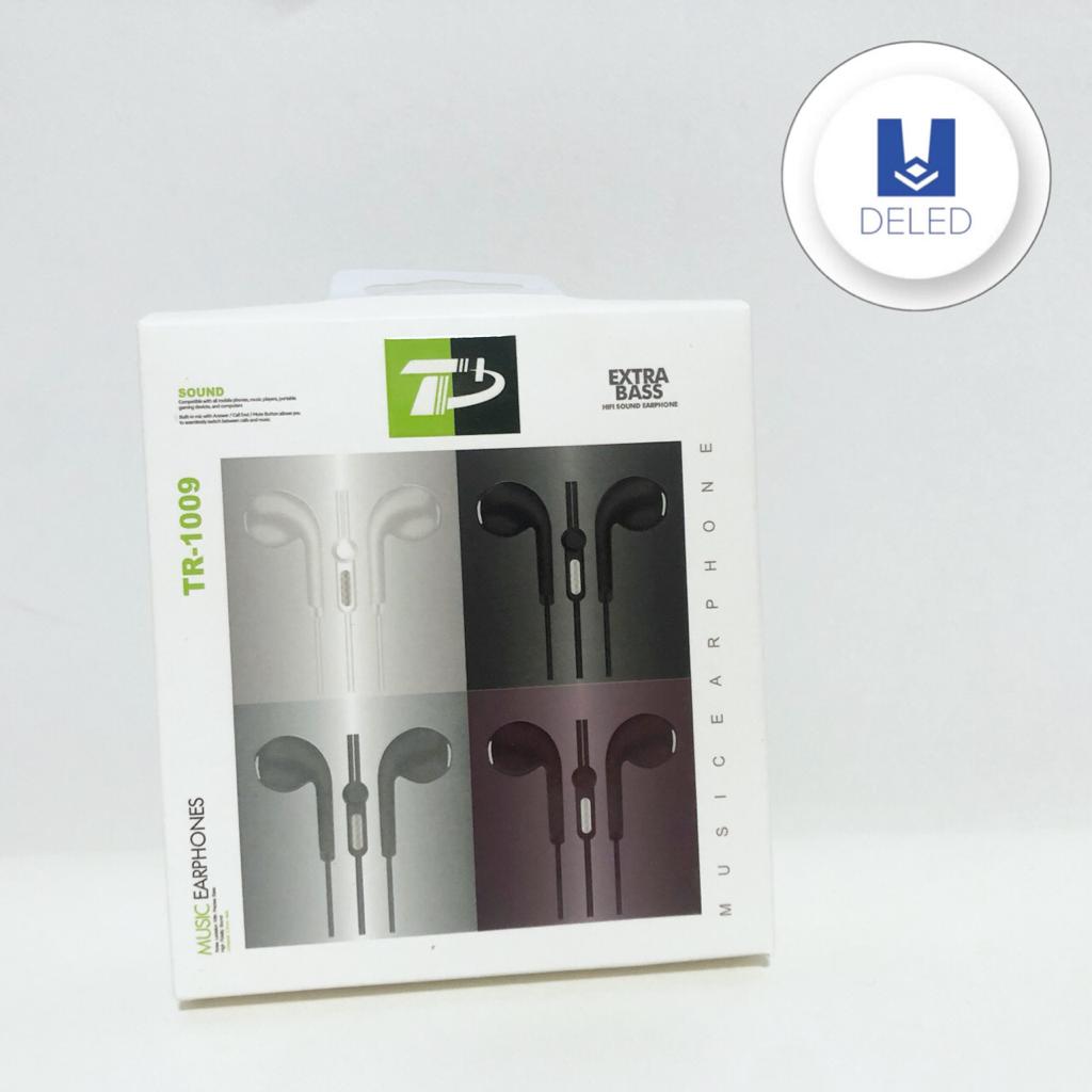 Aud fonos Auriculares Manos Libres Entrada Auxiliar Jack 3.5mm Estilo EarPods EXTRA BASS TR 1009