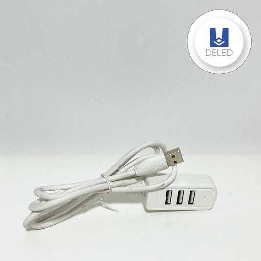 Cable Adaptador Hub de Extensión 1.2m USB a 3 Puertos USB Multifunción DELED AE001