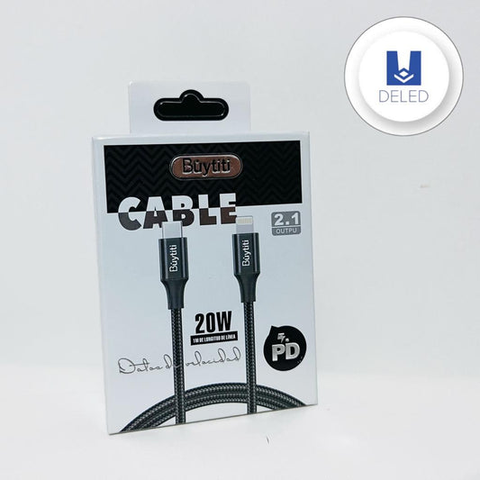 Cable Cargador TURBO USB-C Lightning para iPhone 2 Metros LINK BITS CA –  DELED Electronica y Accesorios