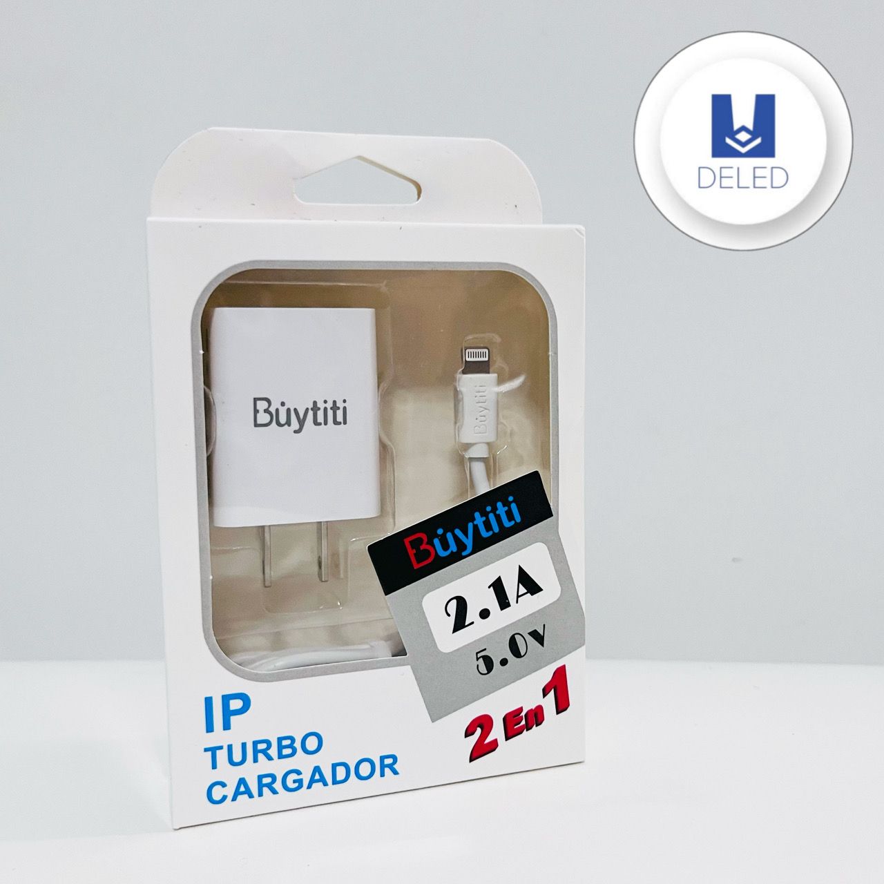 Cargador Completo con Cable USB Lightning para iPhone 2.1A BUYTITI CAR-020