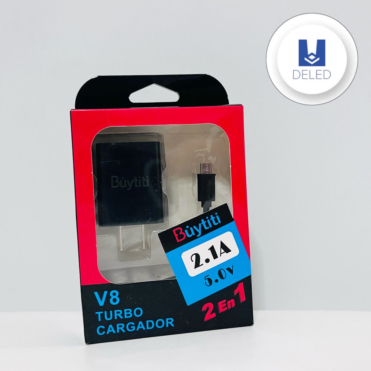 Cargador Completo con Cable USB V8 Micro USB 2.1A BUYTITI CAR-010