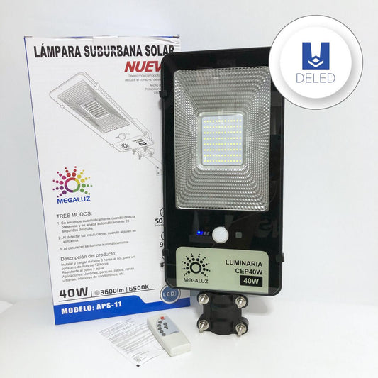Lámpara LED / Reflector LED Solar Suburbana 40w MEGALUZ APS-11