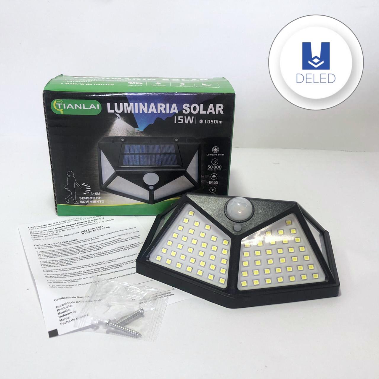 Lámpara LED / Luminaria LED Solar 100 LEDS 15w Recargable TIANLAI LSW-31