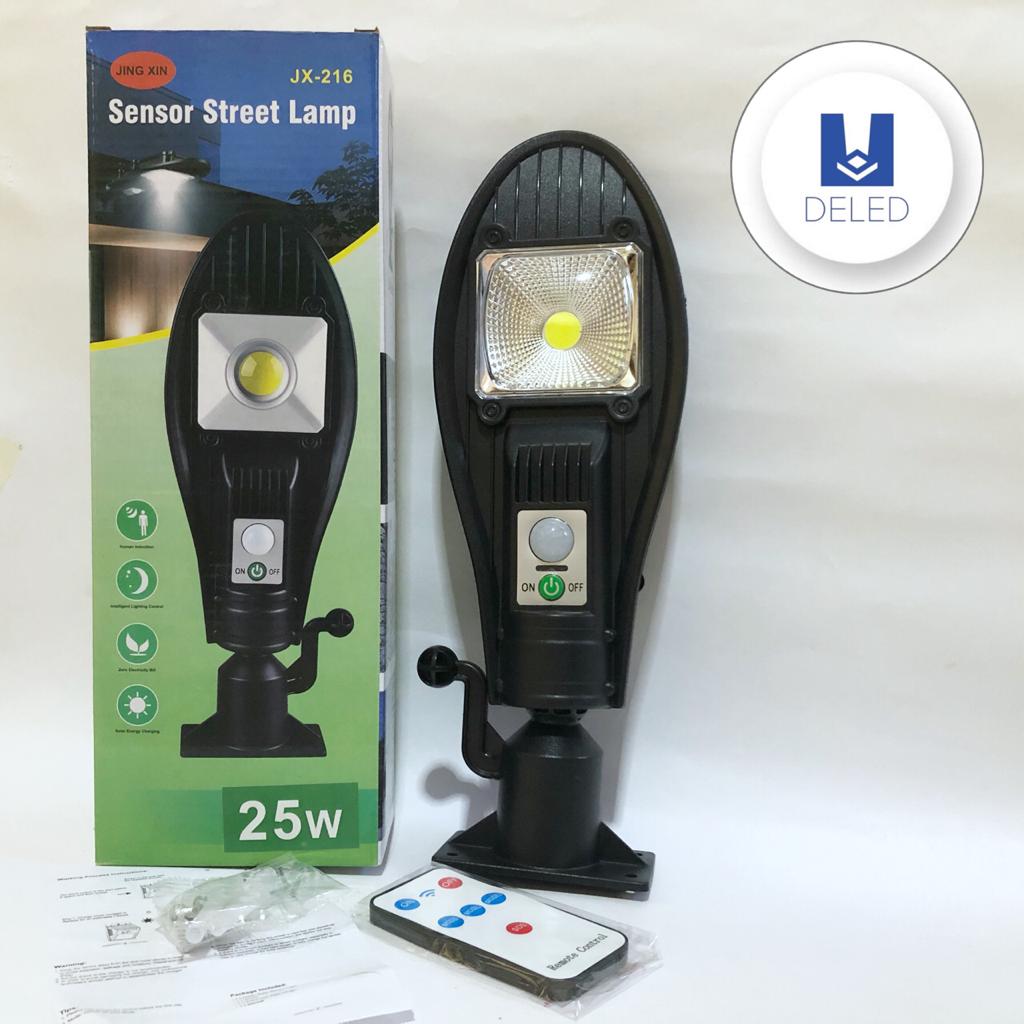 Lámpara LED / Luminaria LED Solar 25w con Sensor de Movimiento y Control Sensor Street Lamp JING XIN JX-216