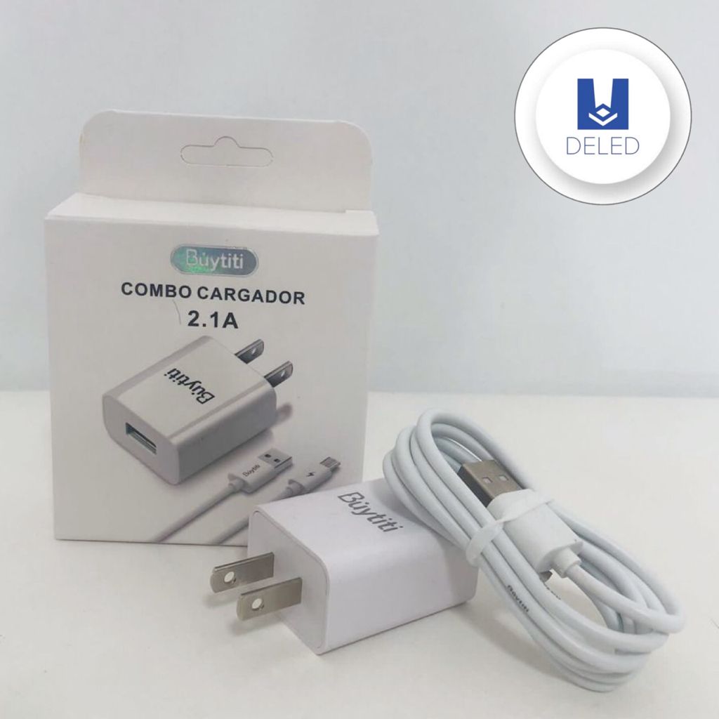 Cargador Completo con Cable USB V8 Micro USB 2.1A BUYTITI CAR-601
