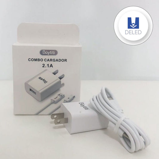 Cargador Completo con Cable USB Tipo C 2.1A BUYTITI CAR-603