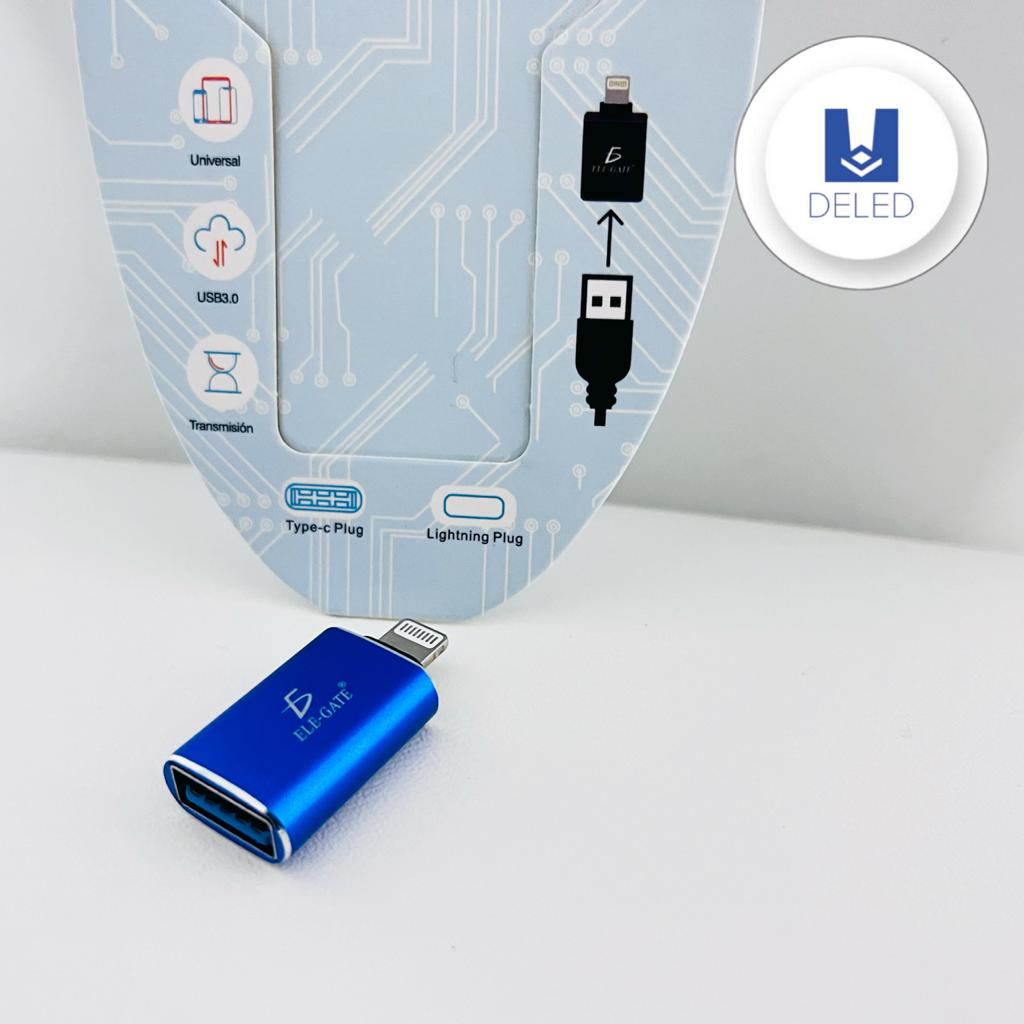 Adaptador USB-Lightning para iPhone ELE-GATE USB.LIGHTNING – DELED  Electronica y Accesorios