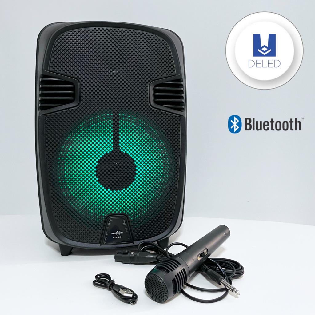 Bocina Bluetooth Inalámbrica 8 Pulgadas Recargable con Micrófono GREAT –  DELED Electronica y Accesorios