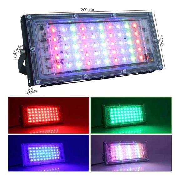 Reflector LED / Lámpara LED RGB Multicolor Eléctrico 30w con Control TIANLAI TLRL-03